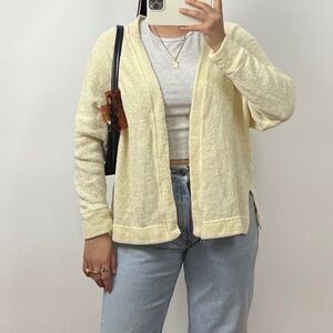 Urban Outfitters knit pastel yellow cardigan